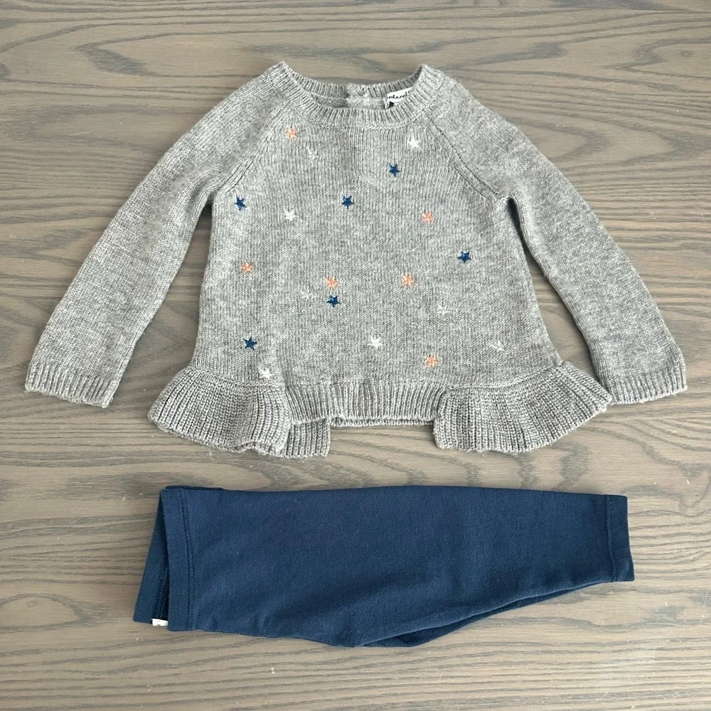 SPLENDID BABY GIRL EMBROIDERED STAR SWEATER AND LEGGINGS